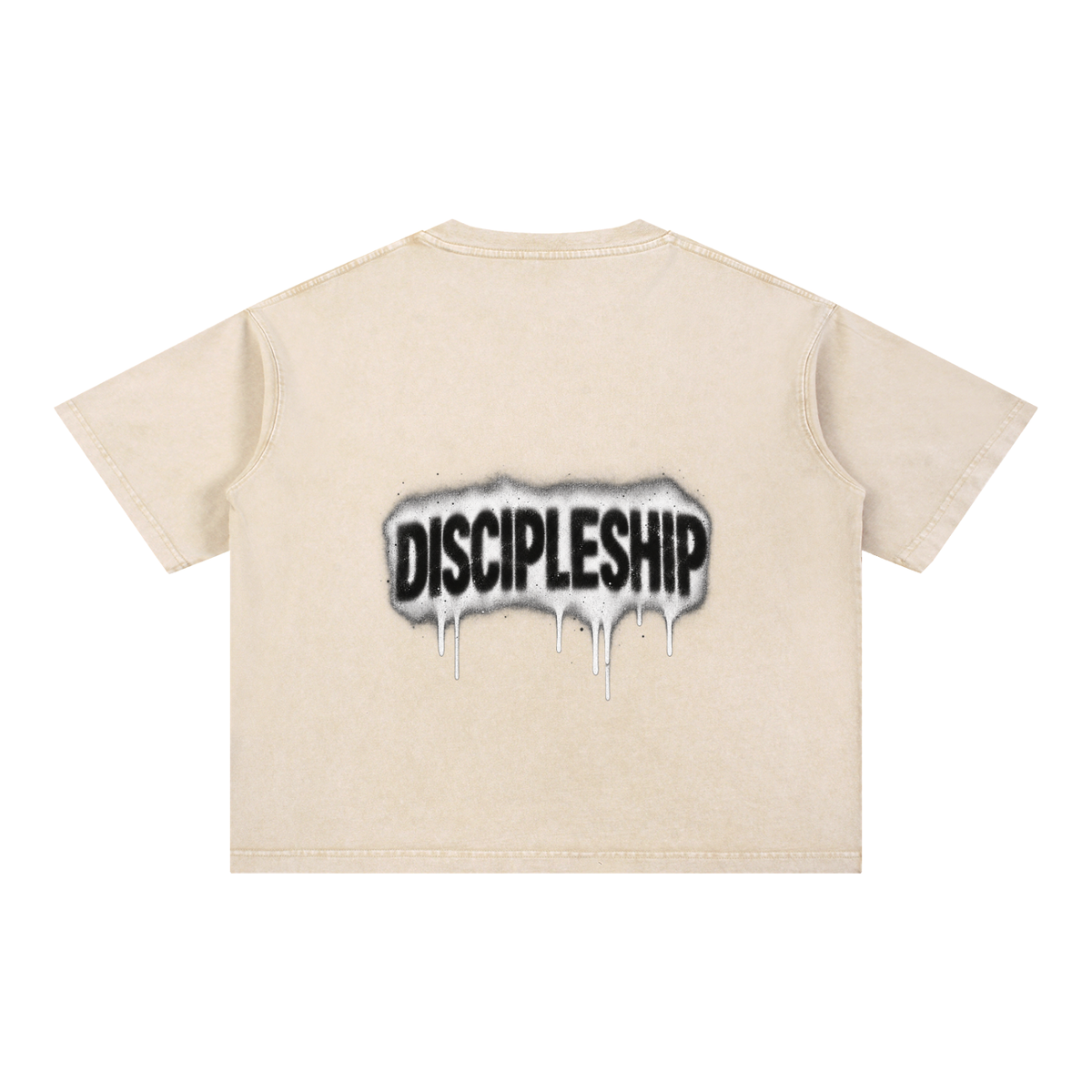 Discipleship Drip Mineral Wash Boxy Cotton T-Shirt