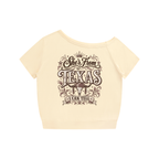 She's from Texas Women's Off-the-Shoulder T-Shirt