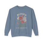 Blessed Floral Sweatshirt — Cozy Women's Crewneck with Vintage Flower Art