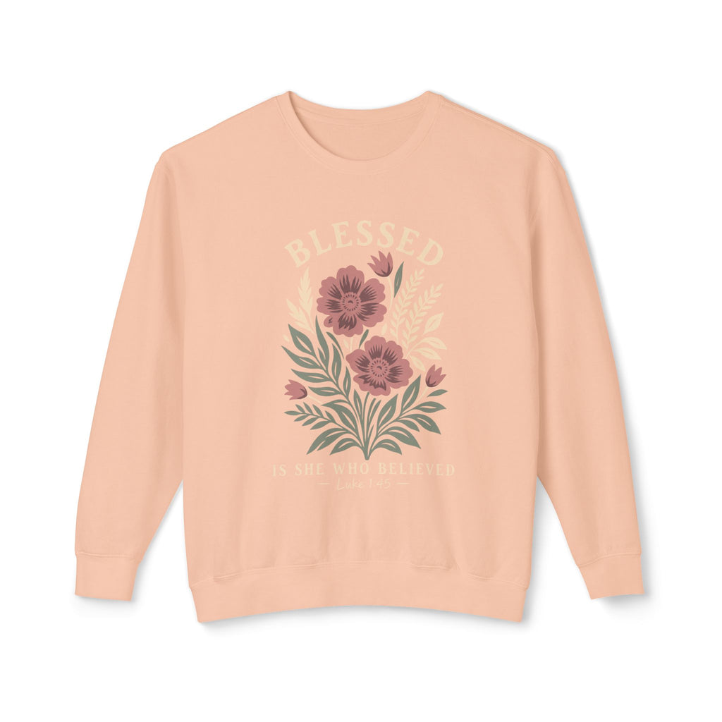 Blessed Floral Sweatshirt — Cozy Women's Crewneck with Vintage Flower Art