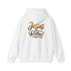 Christian Hoodie - Gold Brush Cross & “Jesus I Follow” Inspirational Pullover