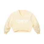 Country Girl Women’s Crop V-Neck Sweatshirt