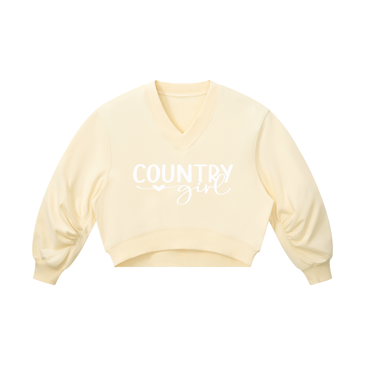 Country Girl Women’s Crop V-Neck Sweatshirt