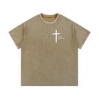 Grace Found Me Mineral Wash Waffle Knit T-Shirt