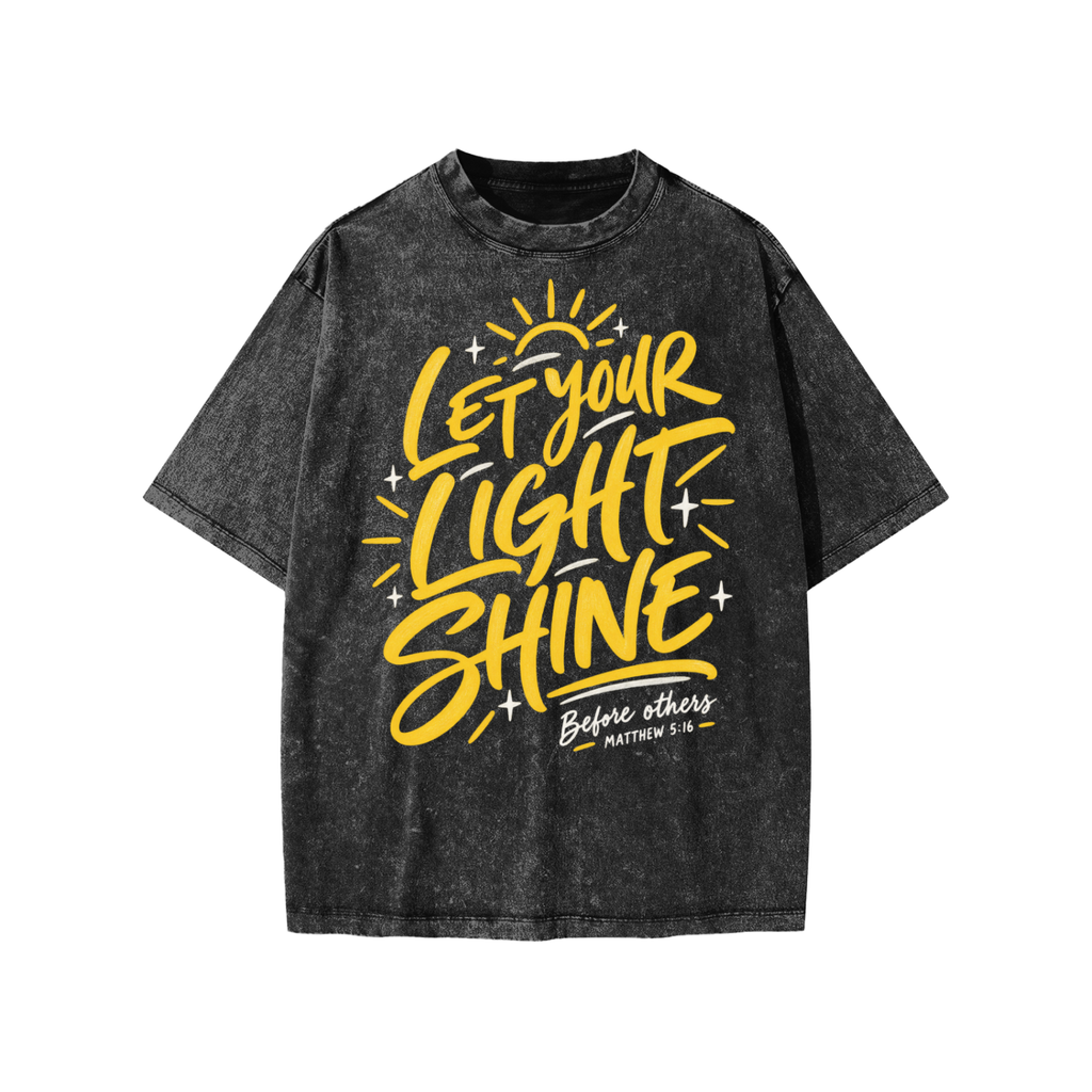 Let Your Light Shine Snow Washed Kids' T-Shirt