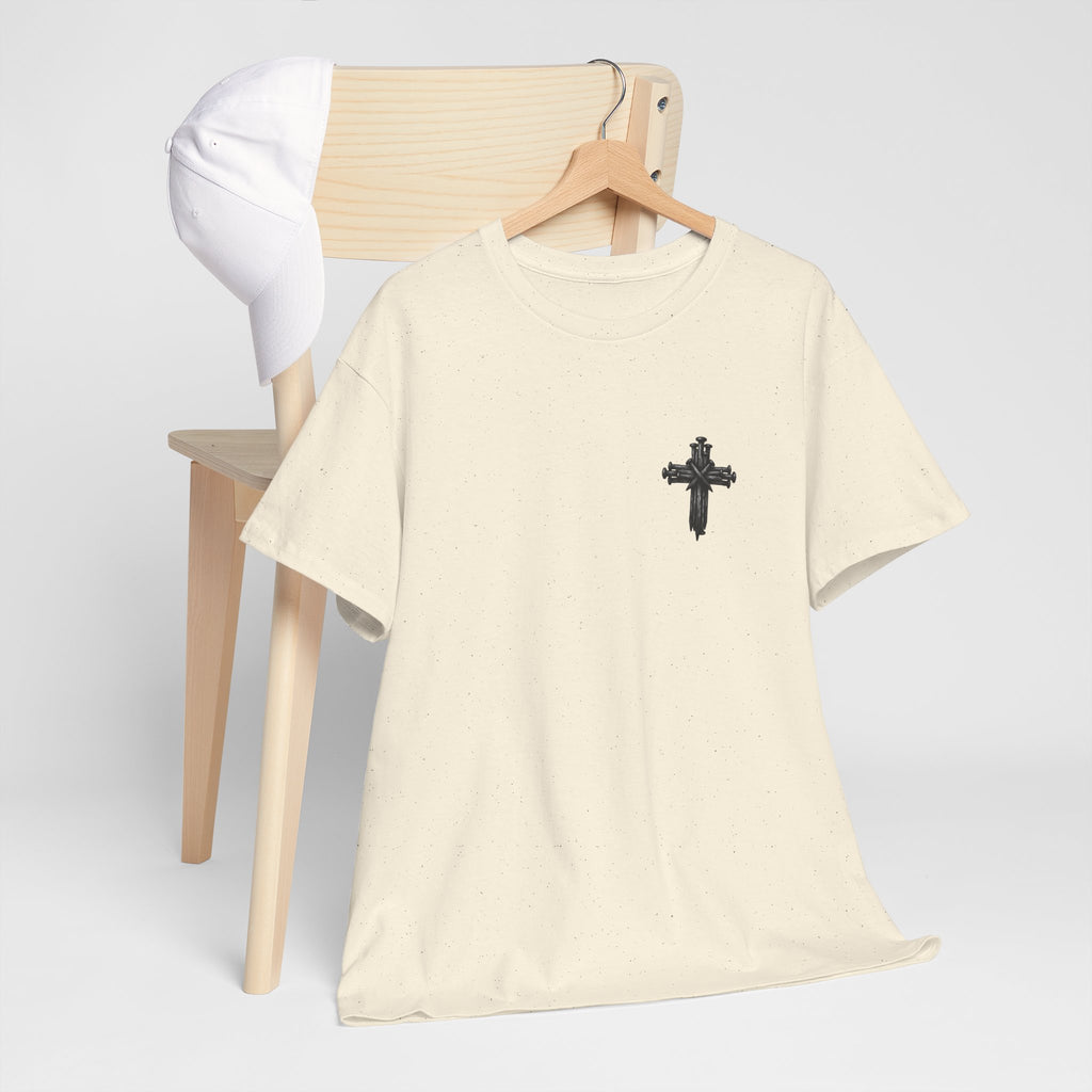 Christian Journey Tee — "Jesus is the Way" Map Back Print, Cross Chest Graphic