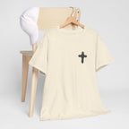 Christian Journey Tee — "Jesus is the Way" Map Back Print, Cross Chest Graphic