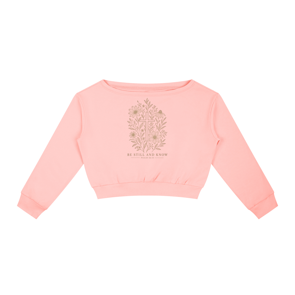 Be Still and Know Women's Off-Shoulder Sweatshirt