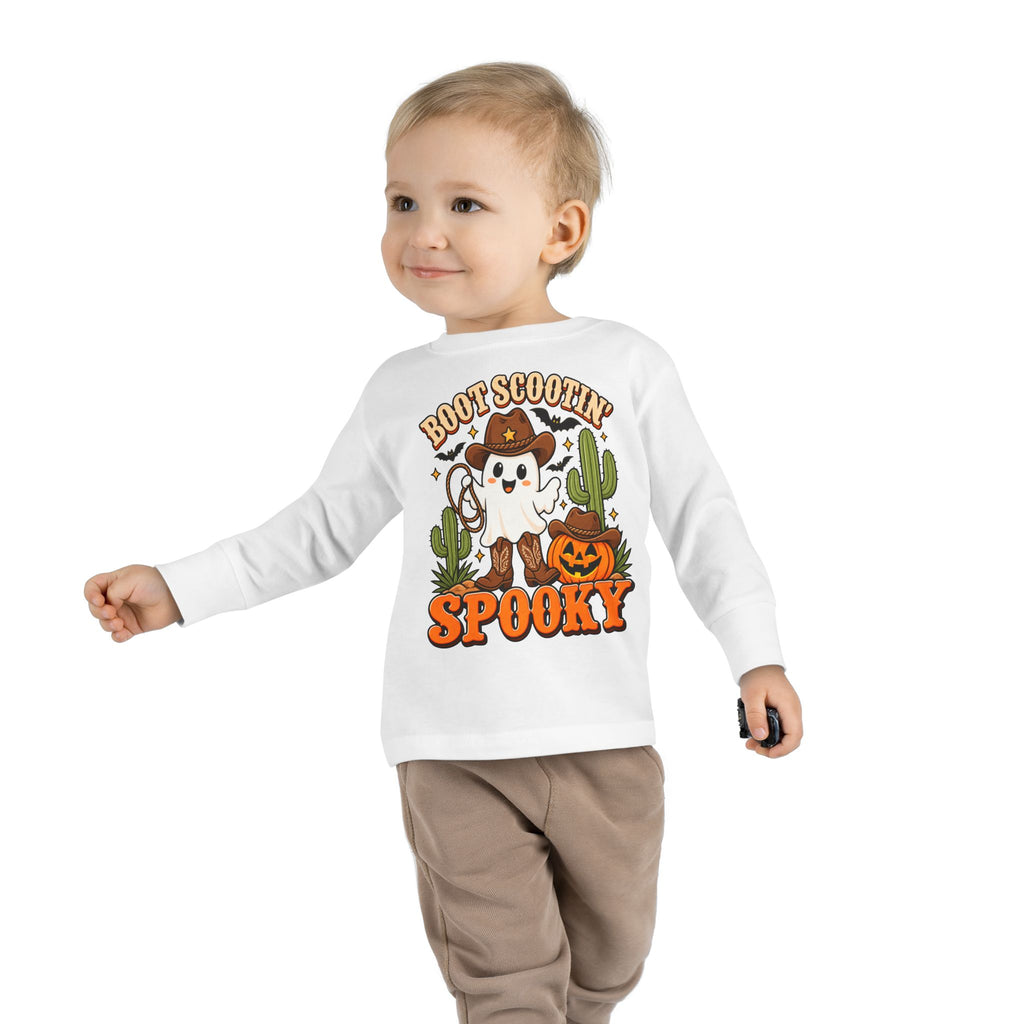 Boot Scootin Spooky Toddler Long Sleeve Tee