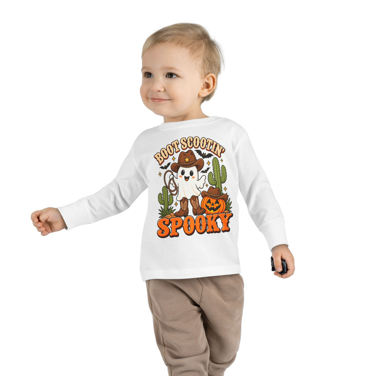 Boot Scootin Spooky Toddler Long Sleeve Tee