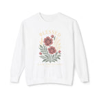 Blessed Floral Sweatshirt — Cozy Women's Crewneck with Vintage Flower Art