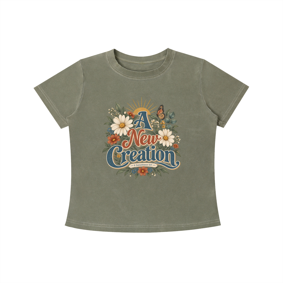 A New Creation Vintage Wash Slim Fit T-shirt