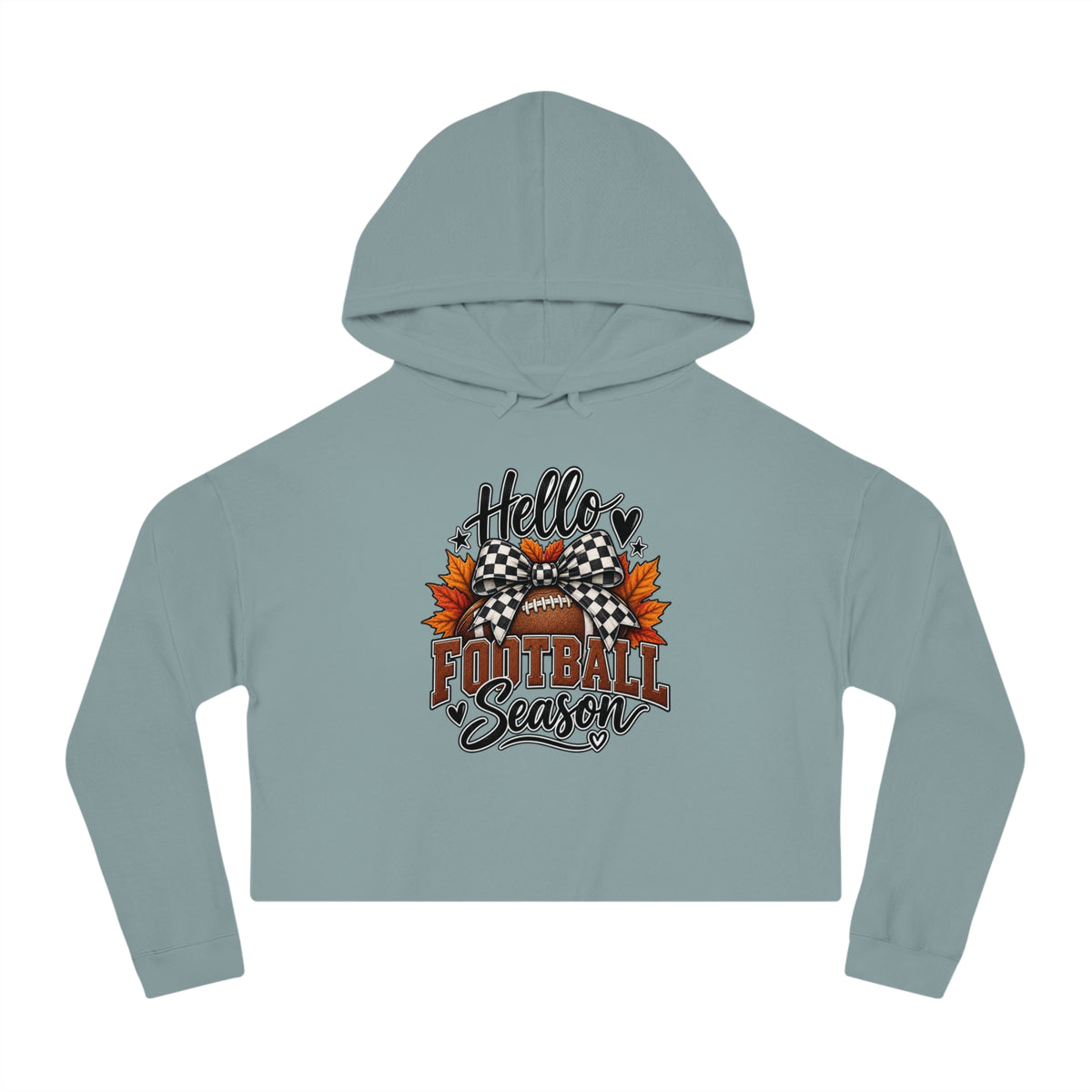 "Hello Football Season" Fall Game Day Sweatshirt Cropped Hoodie