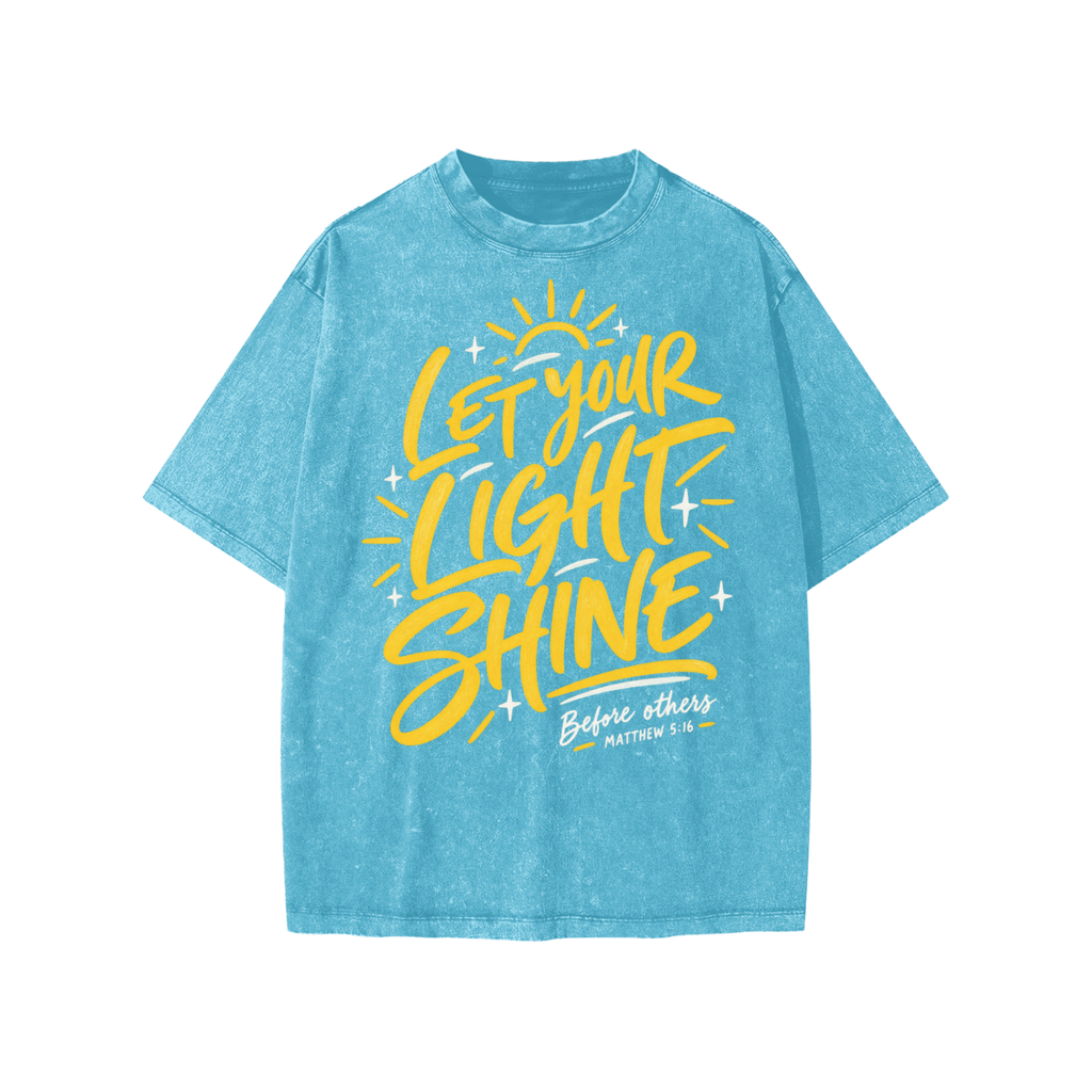 Let Your Light Shine Snow Washed Kids' T-Shirt