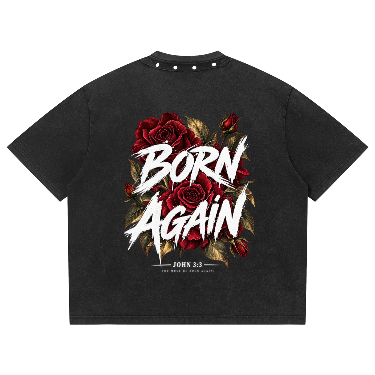 Born Again Washed Boxy Studded T-Shirt