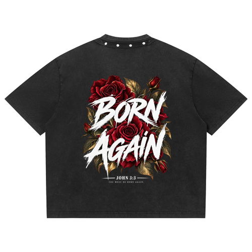 Born Again Washed Boxy Studded T-Shirt