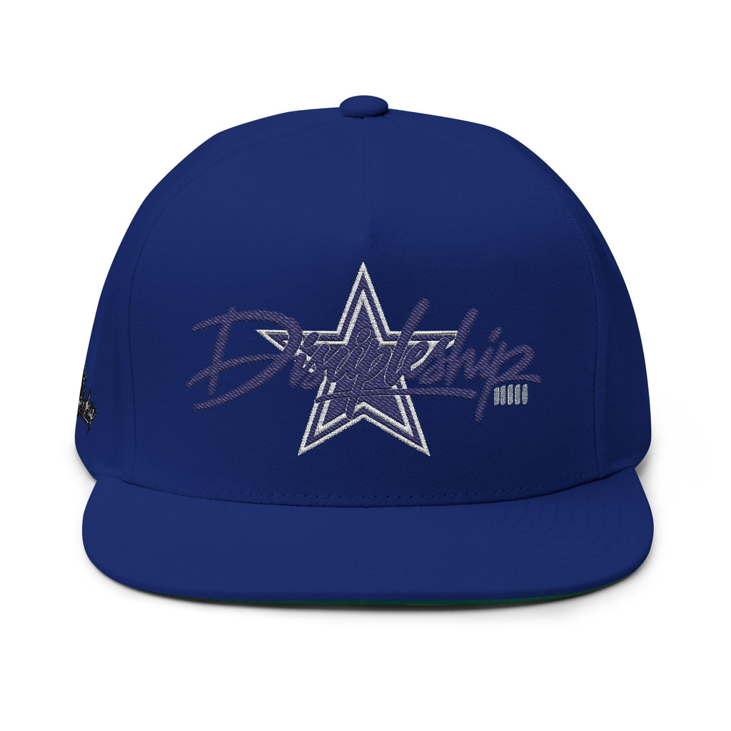 Flat Bill Cap — 'Daylight' Script Star Embroidered Snapback