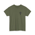 Christian Journey Tee — "Jesus is the Way" Map Back Print, Cross Chest Graphic