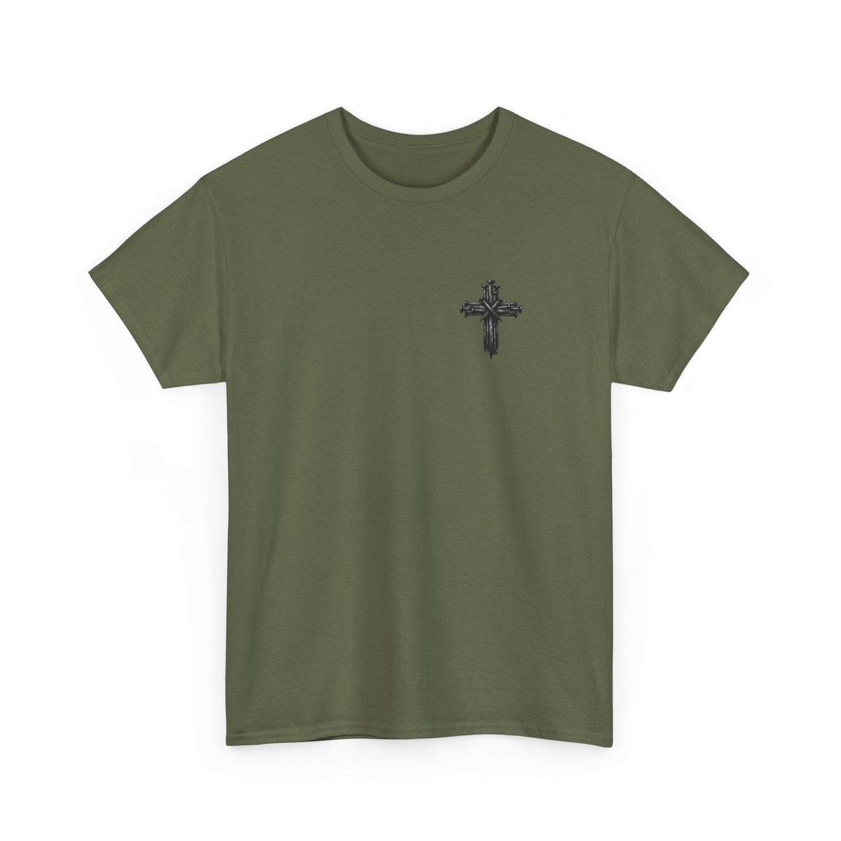 Christian Journey Tee — "Jesus is the Way" Map Back Print, Cross Chest Graphic