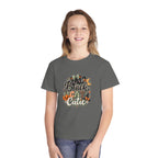 Youth Tee — "Black & Cute" Halloween Pumpkin Graphic