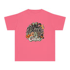Youth Tee — "Black & Cute" Halloween Pumpkin Graphic