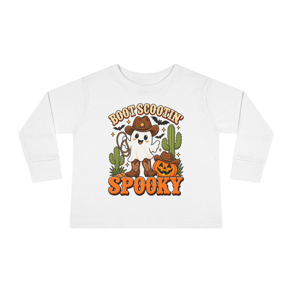 Boot Scootin Spooky Toddler Long Sleeve Tee
