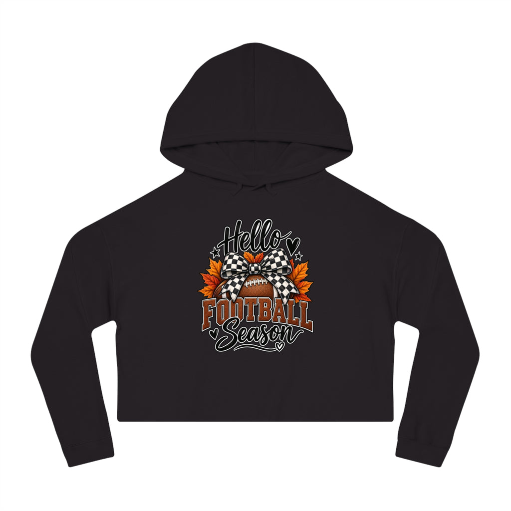 "Hello Football Season" Fall Game Day Sweatshirt Cropped Hoodie