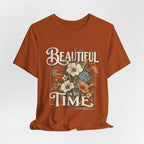 Beautiful In Its Time Floral Tee – Inspirational Vintage Flower Graphic T-Shirt