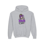 "Dead Cute" Skull Graphic Pullover (Purple Accent) Youth Hoodie