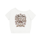 She's from Texas Women's Off-the-Shoulder T-Shirt