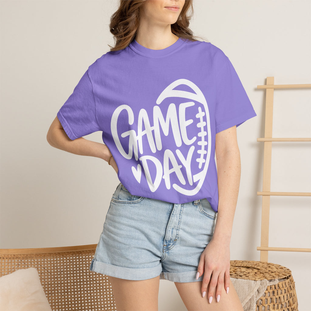 Women's Cutesy Game Day Football T-Shirt
