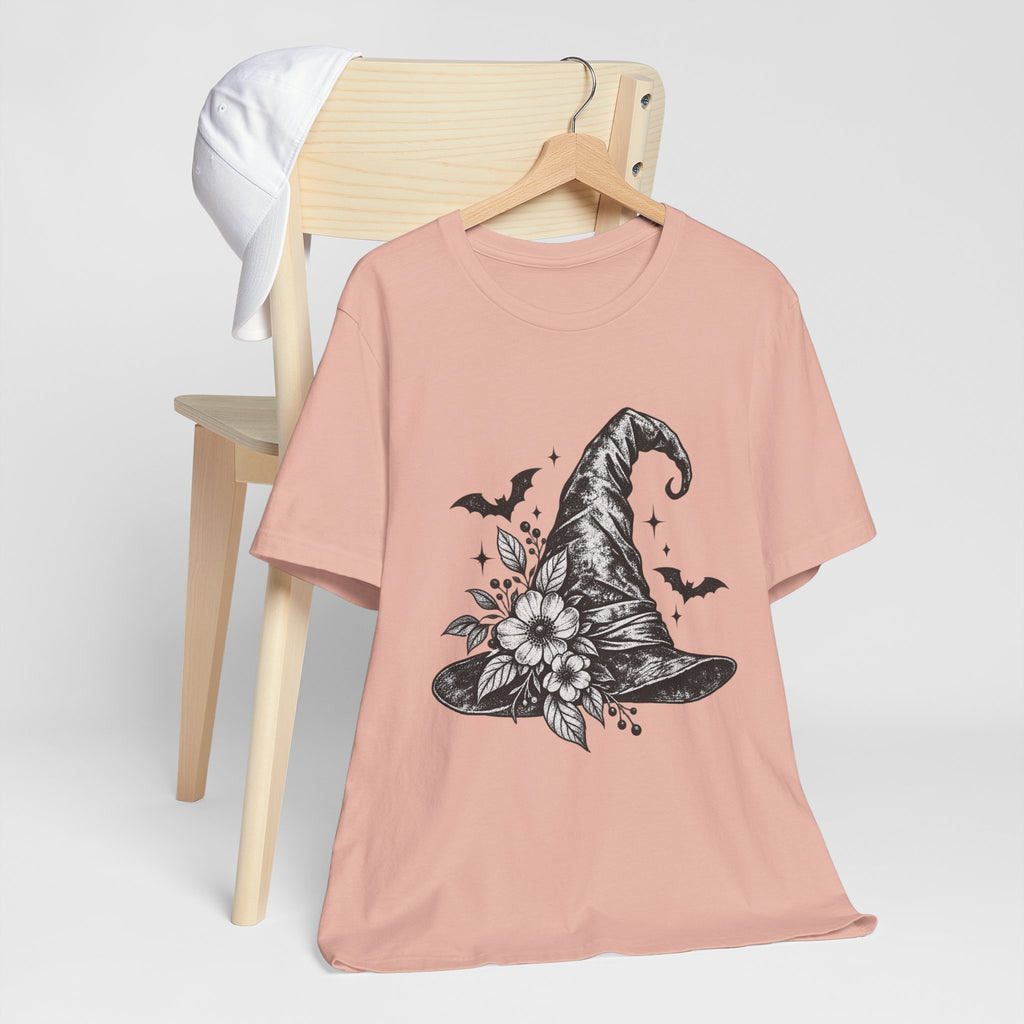 Witch Hat Floral Tee — Gothic Halloween Witchy T-Shirt