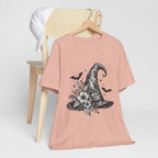Witch Hat Floral Tee — Gothic Halloween Witchy T-Shirt