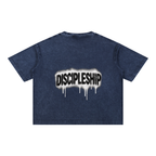 Discipleship Drip Mineral Wash Boxy Cotton T-Shirt