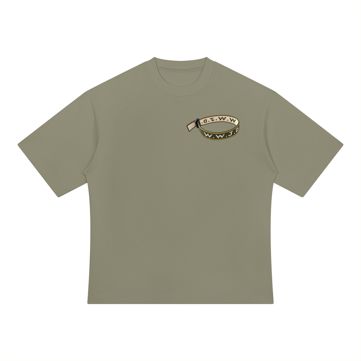 WWJD Green & Gold Mens Heavyweight Oversized T-Shirt