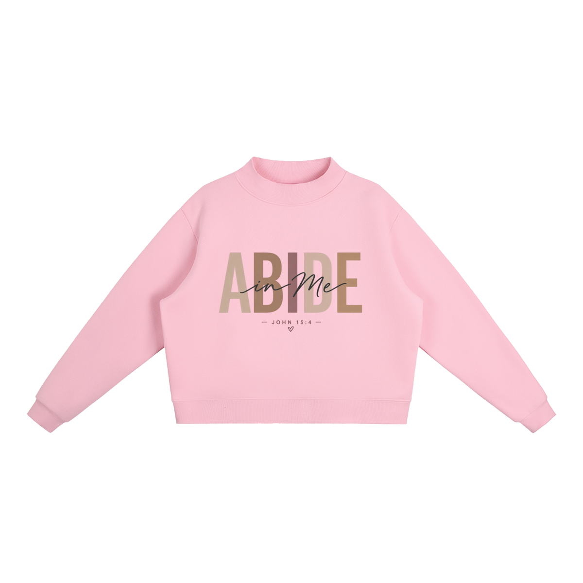 Abide Essential Fleece Mock-Neck Crew Sweatshirt