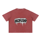 Discipleship Drip Mineral Wash Boxy Cotton T-Shirt