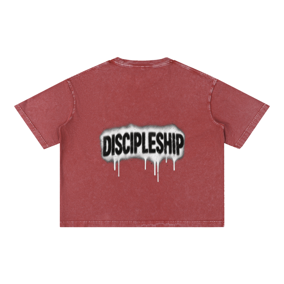 Discipleship Drip Mineral Wash Boxy Cotton T-Shirt