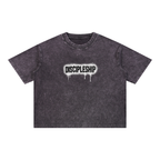 Discipleship Drip Mineral Wash Boxy Cotton T-Shirt