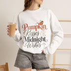 Sweatshirt — Pumpkin Kisses & Midnight Wishes Fall Crewneck
