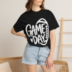 Women's Cutesy Game Day Football T-Shirt