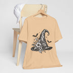 Witch Hat Floral Tee — Gothic Halloween Witchy T-Shirt