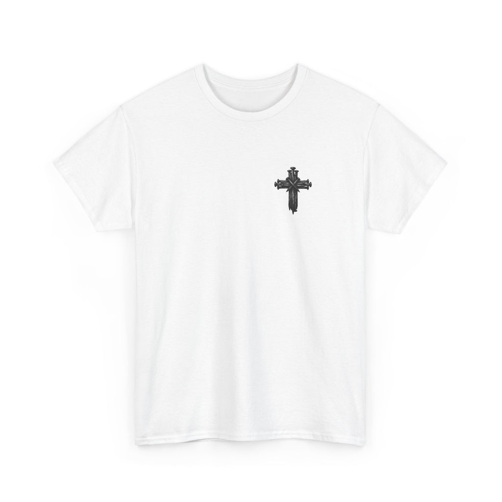 Christian Journey Tee — "Jesus is the Way" Map Back Print, Cross Chest Graphic