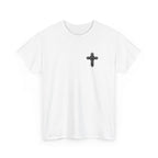 Christian Journey Tee — "Jesus is the Way" Map Back Print, Cross Chest Graphic
