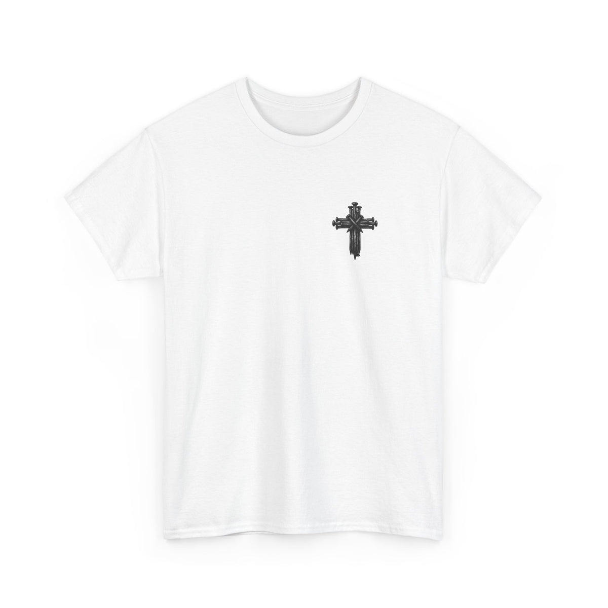 Christian Journey Tee — "Jesus is the Way" Map Back Print, Cross Chest Graphic