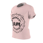 I Am Scripture Affirmation Tee — Women's Christian Faith Graphic Shirt