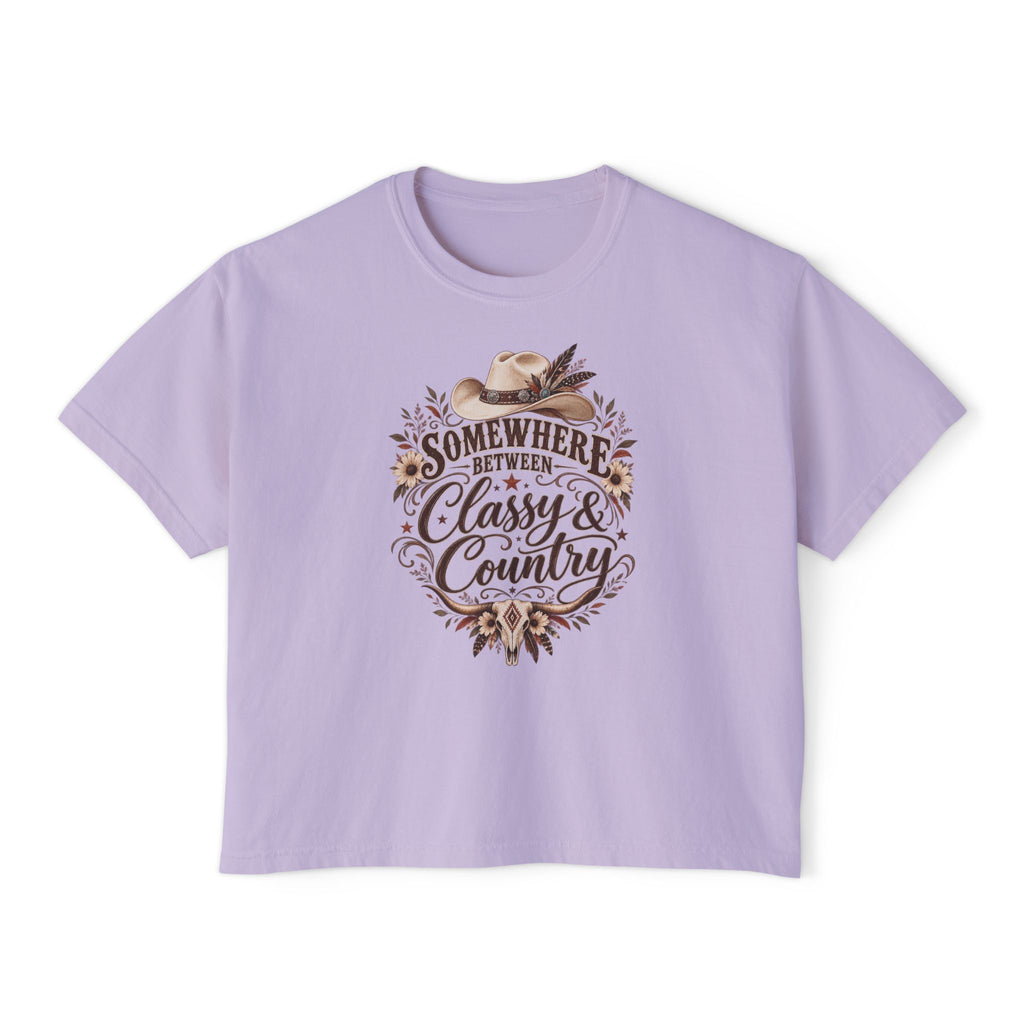 Somewhere Between Classy & Country Women's Boxy Tee