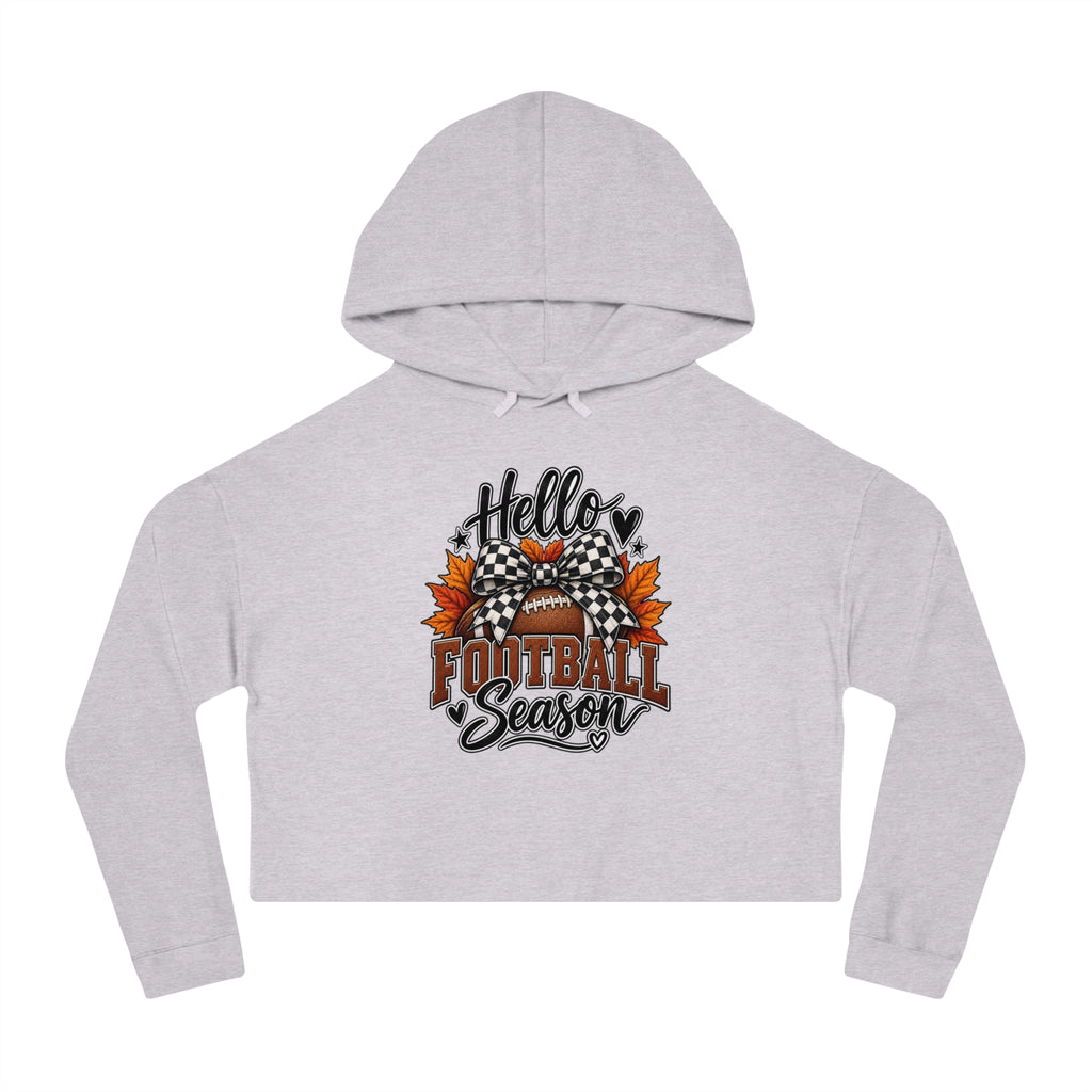 "Hello Football Season" Fall Game Day Sweatshirt Cropped Hoodie