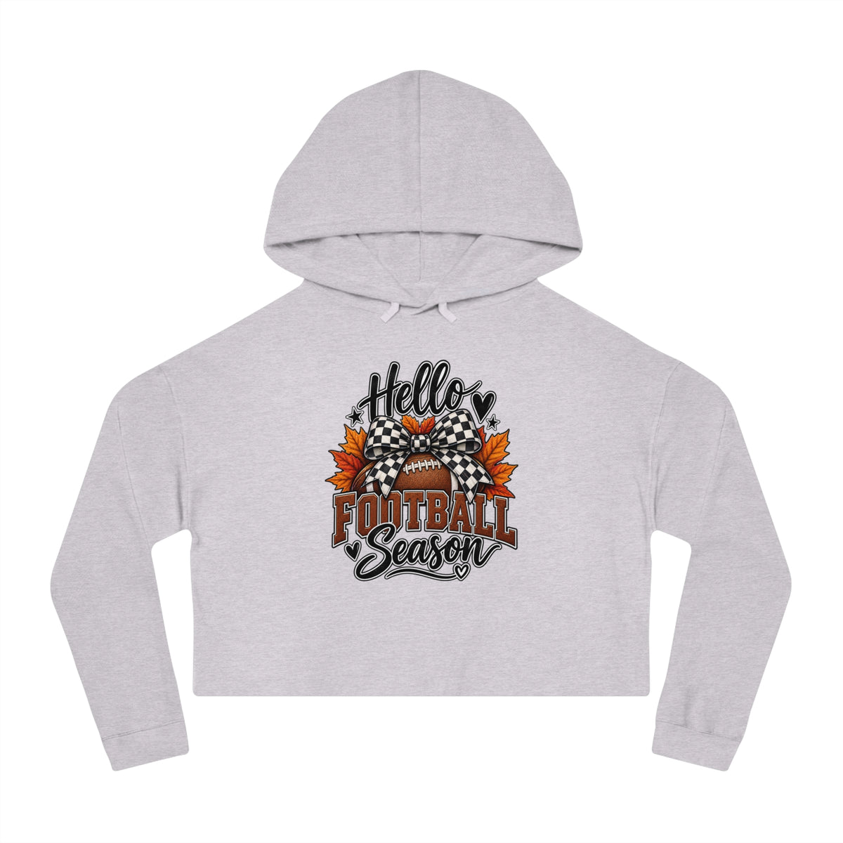 "Hello Football Season" Fall Game Day Sweatshirt Cropped Hoodie