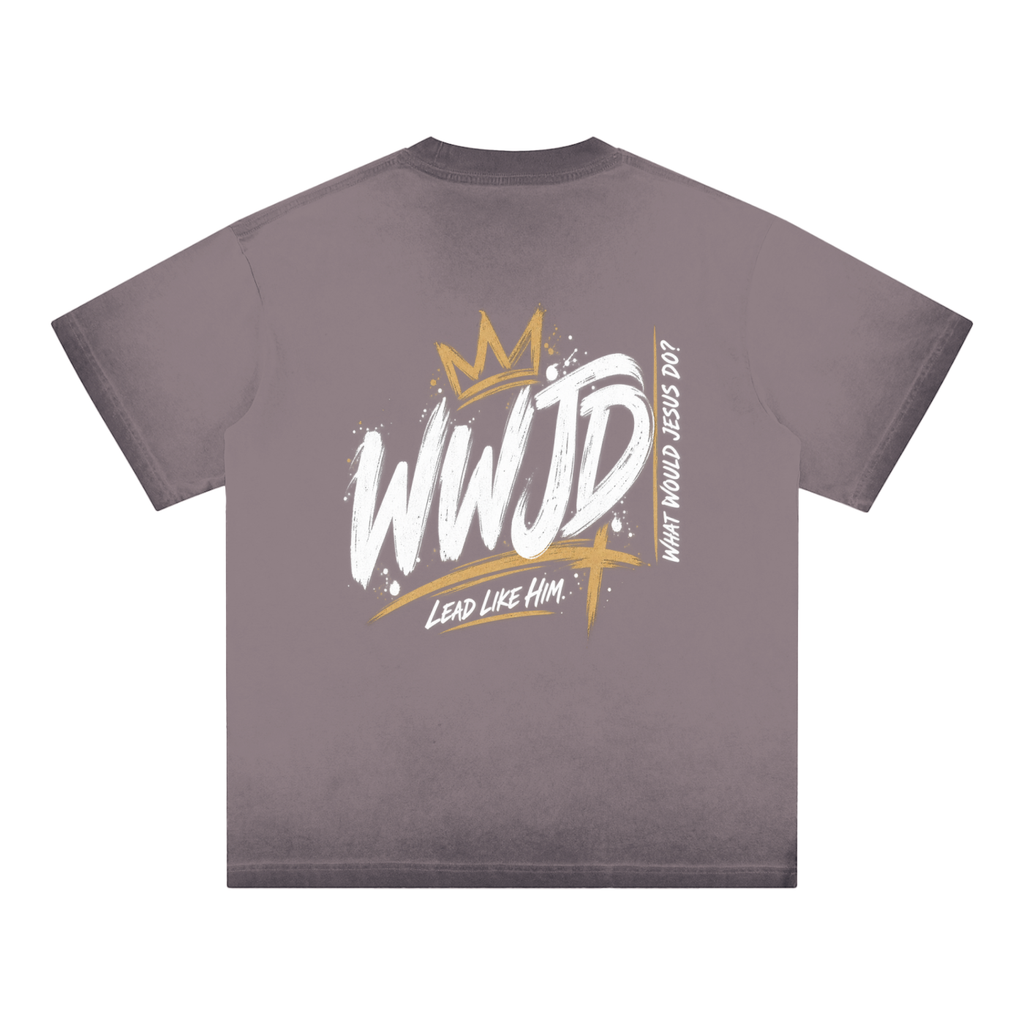 WWJD Reverse Dyed Loose Cotton T-Shirt